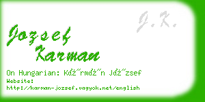 jozsef karman business card